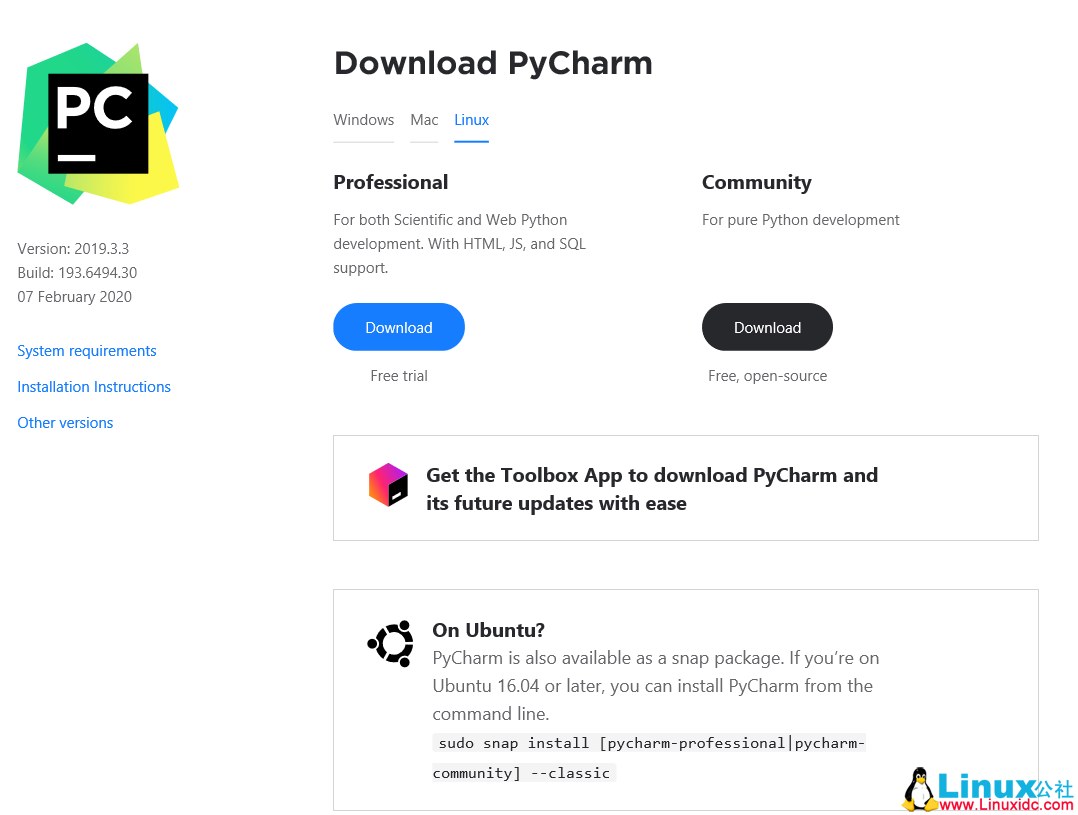 Ubuntu 18.04.4 安裝 PyCharm 并生成快捷方式