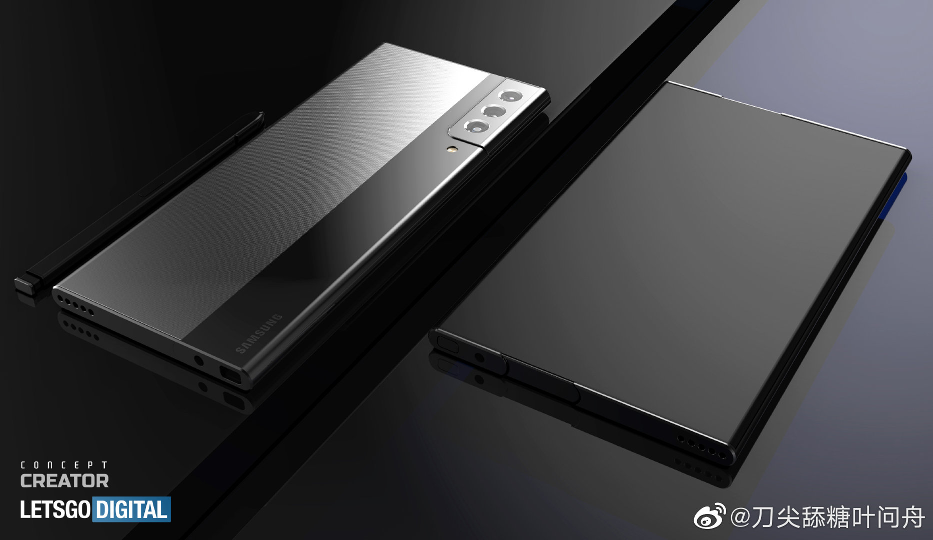 外媒繪制三星卷軸屏智能手機(jī)渲染圖,配備 S Pen