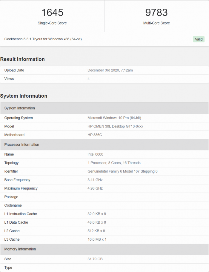 英特爾Rocket Lake跑分曝光:單核成績比前代高21% 多核高9%