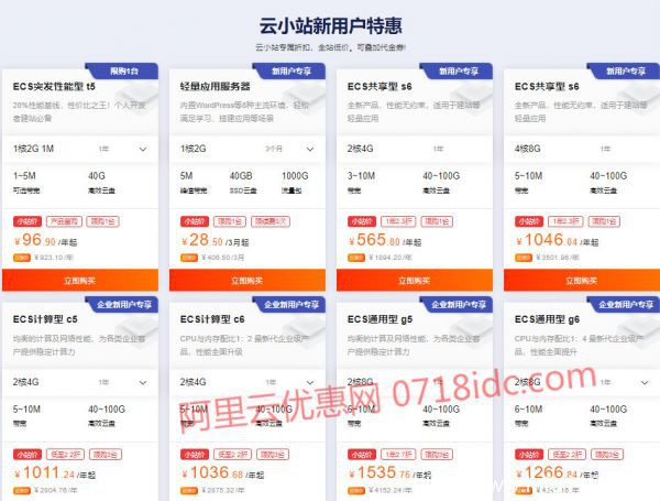 2021年在哪買阿里云服務器有優惠,官方云小站特惠1折起