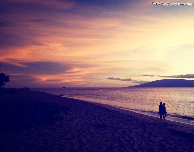 ps給公園外景人像添加夕陽光效效果