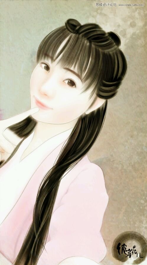 PS結合SAI把可愛女生轉手繪處理