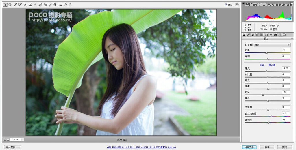 PS調出美女人像小清新效果圖