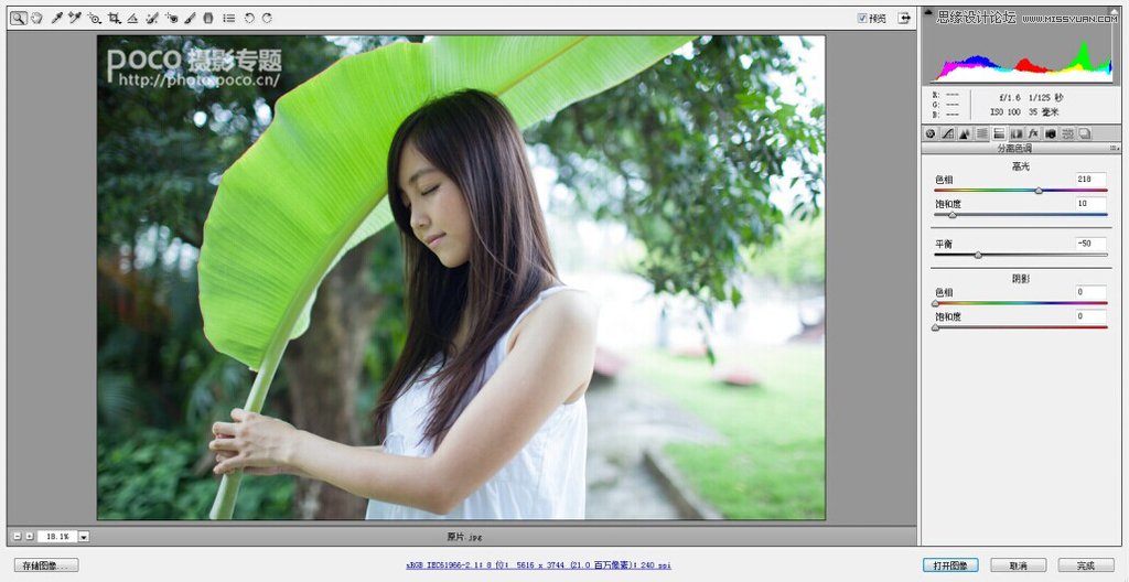 PS調出美女人像小清新效果圖