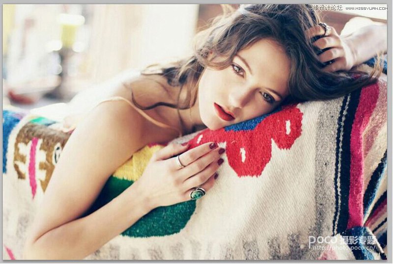 PS調(diào)出美女人像朦朧柔焦效果