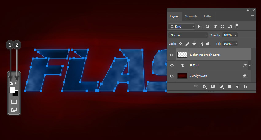 ps制作時尚炫酷的雷電文字效果