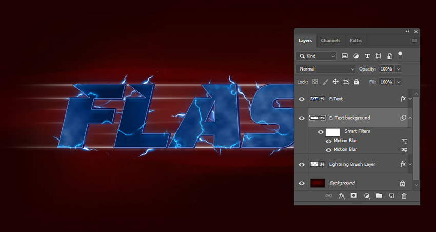 ps制作時尚炫酷的雷電文字效果