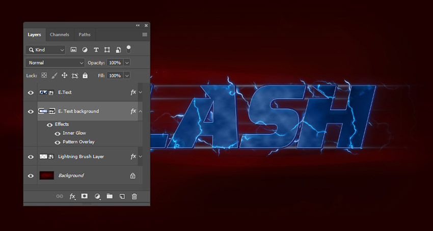 ps制作時尚炫酷的雷電文字效果