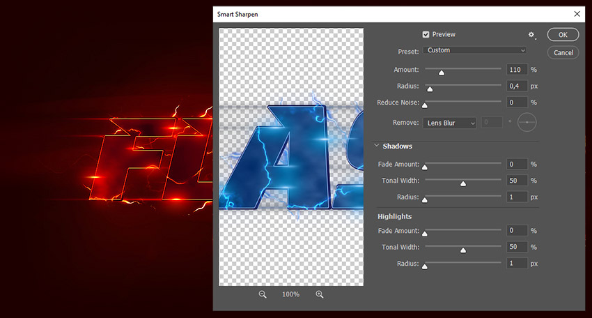 ps制作時尚炫酷的雷電文字效果