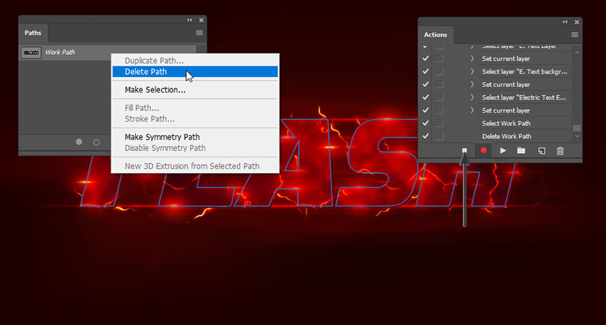ps制作時尚炫酷的雷電文字效果