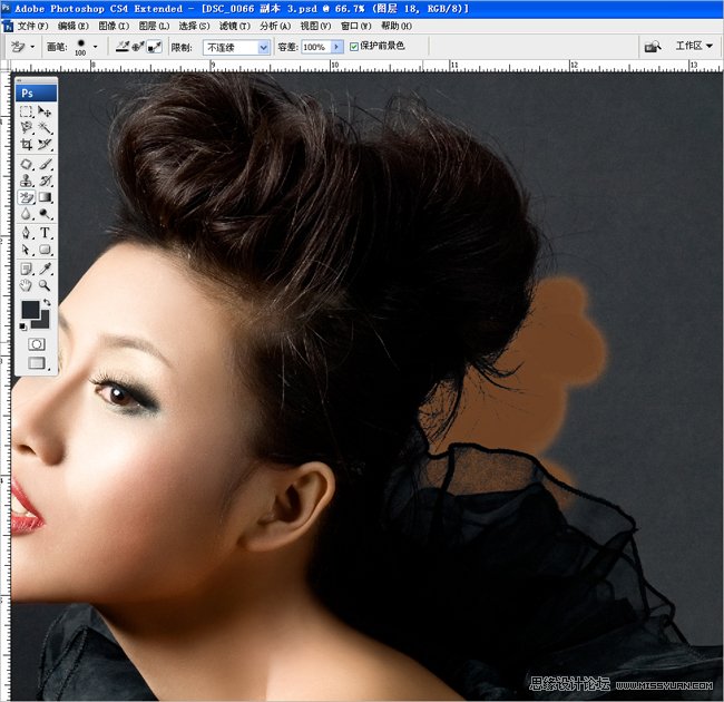 用PS給室內(nèi)暗調(diào)的照片添加夜景光效效果