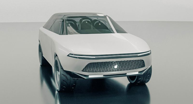 基于蘋果汽車專利,第三方設計師打造“Apple Car”3D 渲染圖:雙門 SUV 車型,搭載發光 Logo