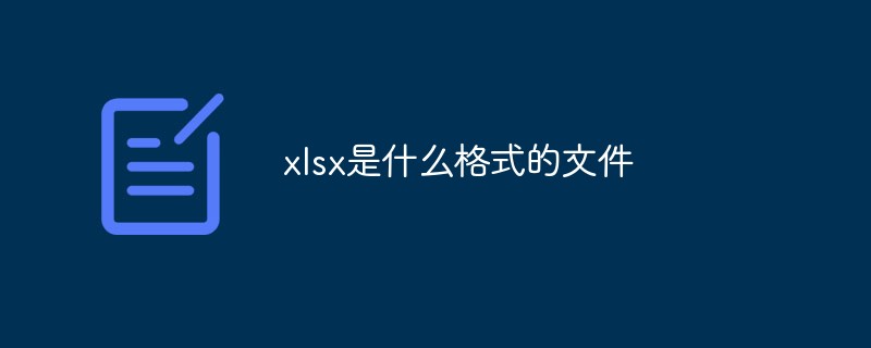 xlsx格式是什么的文件