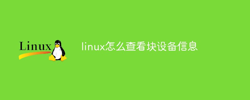 linux怎么查看塊設備信息