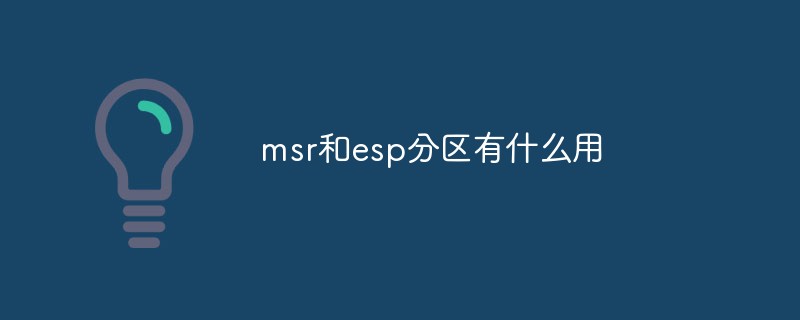 msr和esp分區有什么用
