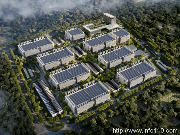 總規(guī)模3萬機(jī)柜 萬潤(涿鹿)智能算力產(chǎn)業(yè)基地首棟機(jī)樓封頂